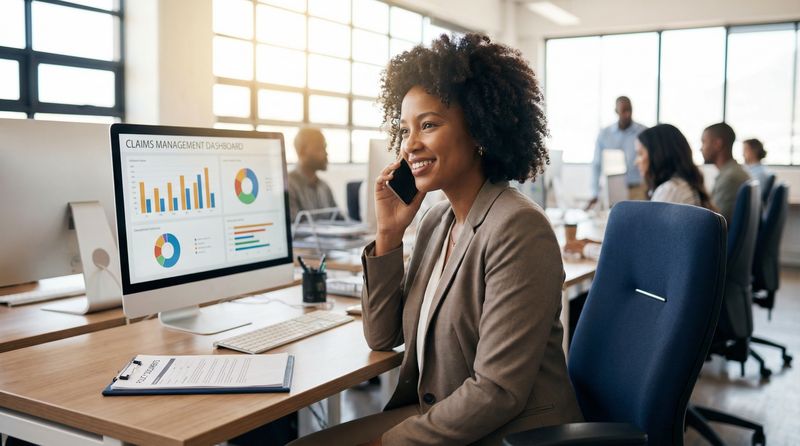 Insurance call center outsourcing agent processing FNOL claim