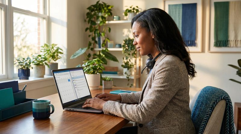 Nearshore virtual assistant working from home office in the Caribbean