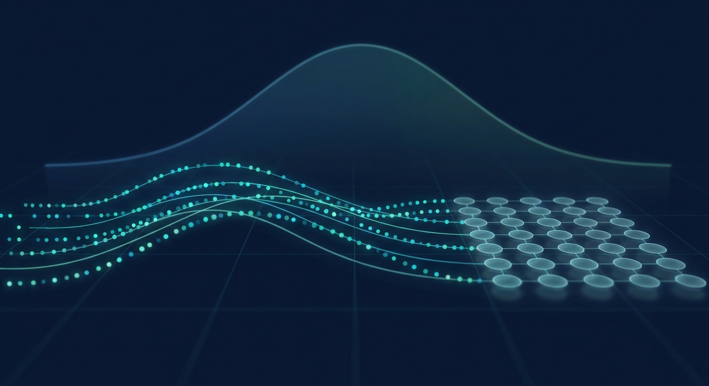 Abstract visualization of call queues flowing into staffed agent seats